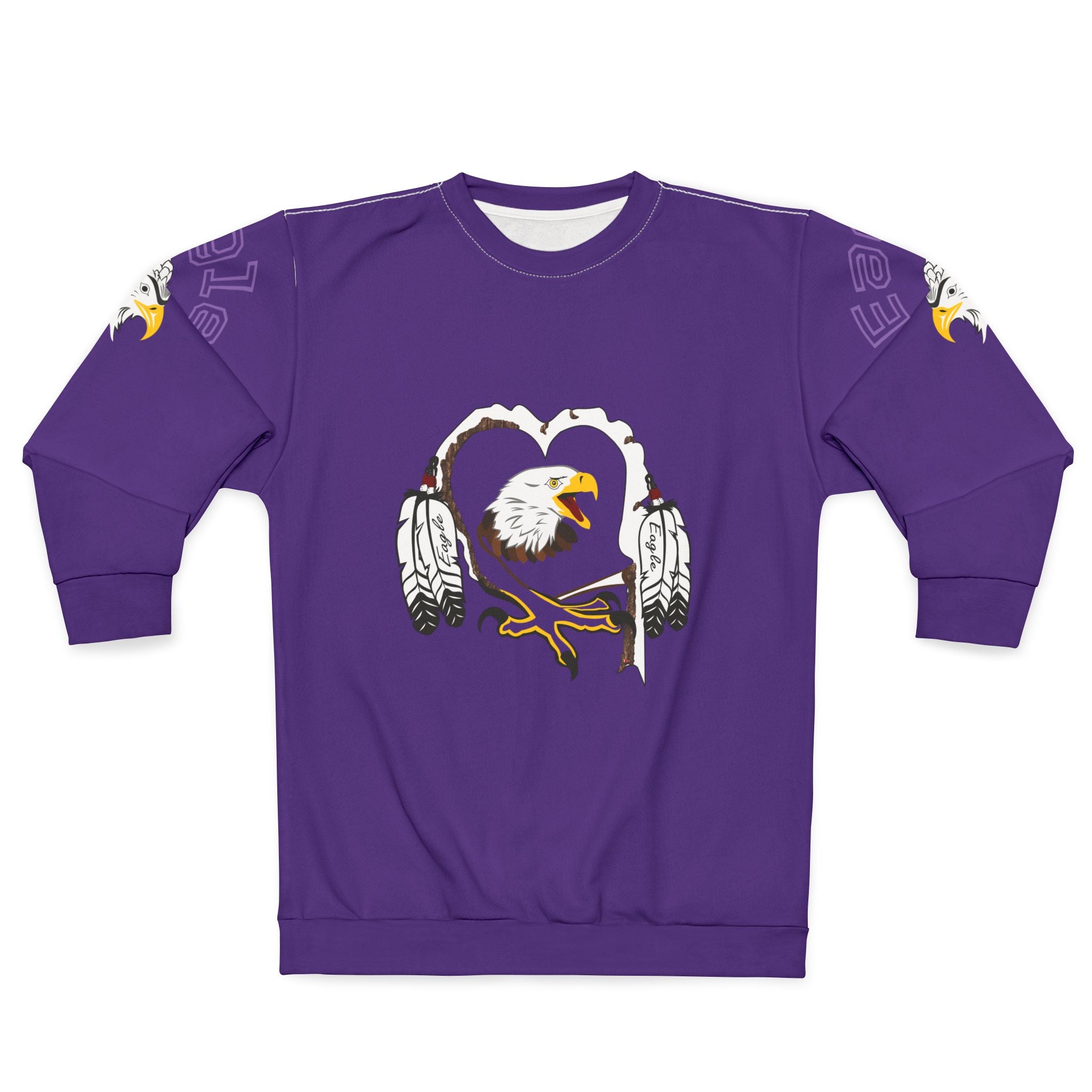 Eagle Heart Unisex Sweatshirt, Cozy Gift for Nature Lovers, Perfect for Casual Wear, Fall Fashion, Bird Watching, Eagles