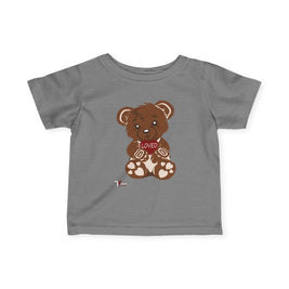 Loved Bear Infant Tee, Cute Baby Tee, Baby Shower Gift, Plush Bear Kids Shirt, Toddler Apparel, Birthday Gift for Baby
