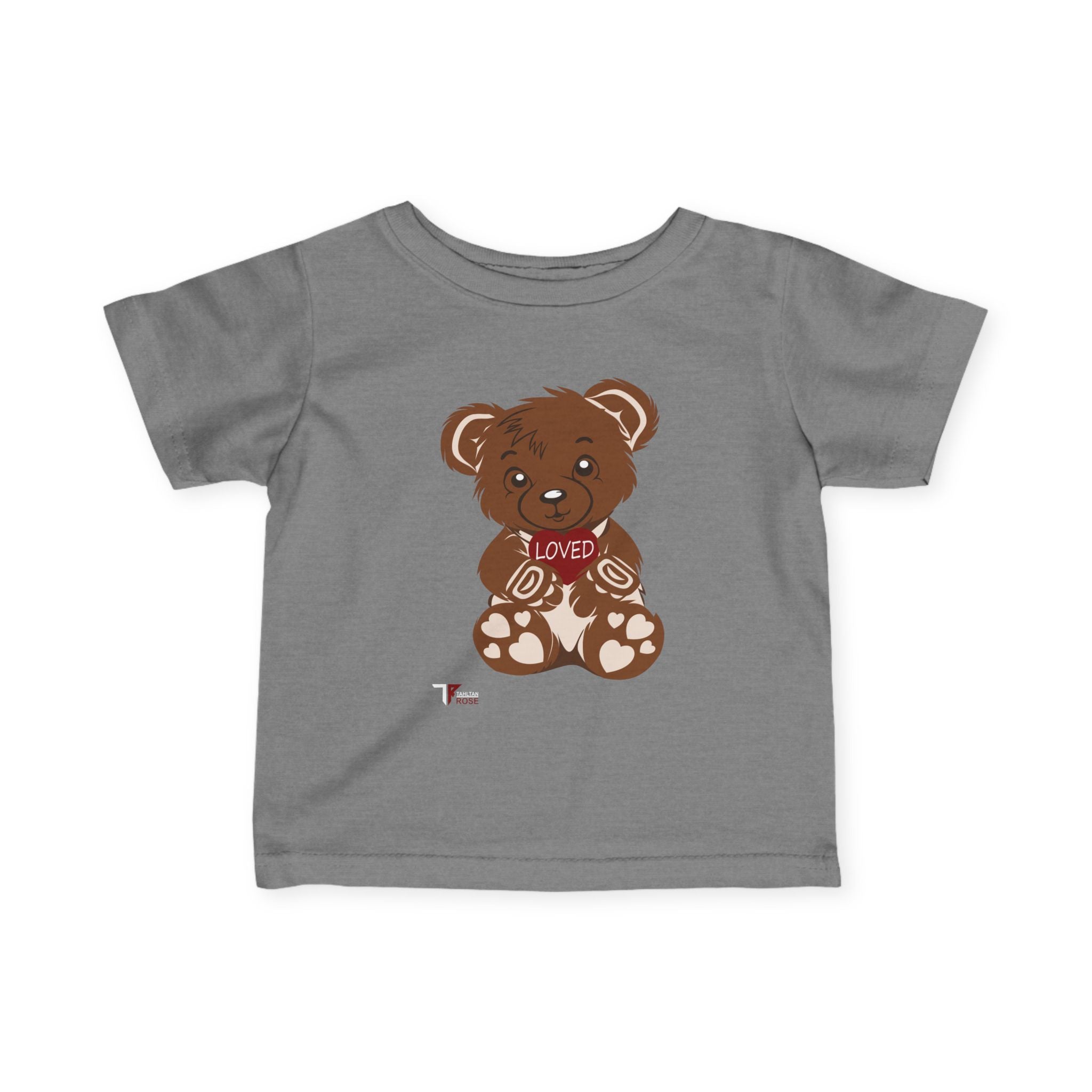 Loved Bear Infant Tee, Cute Baby Tee, Baby Shower Gift, Plush Bear Kids Shirt, Toddler Apparel, Birthday Gift for Baby