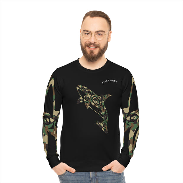 Killer Whale Lightweight Sweatshirt, Cozy Gift for Whale Lovers, Unique Camouflage Crewneck, Eco-Friendly Fashion, Casual Wear for All [...]