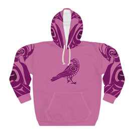 Vibrant Crow Print Hoodie - Cozy Pullover for Nature Lovers, Unique Gift for Her, Trendy Activewear, Statement Piece for Fall
