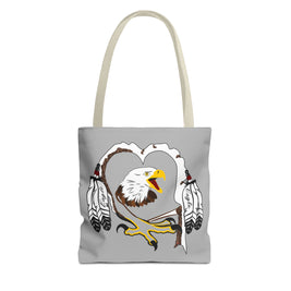 Eagle Feather Artisan Tote Bag, Eco-Friendly Shopping Bag, Unique Gift for Nature Lovers, Handcrafted Reusable Bag, Festivals, Travel