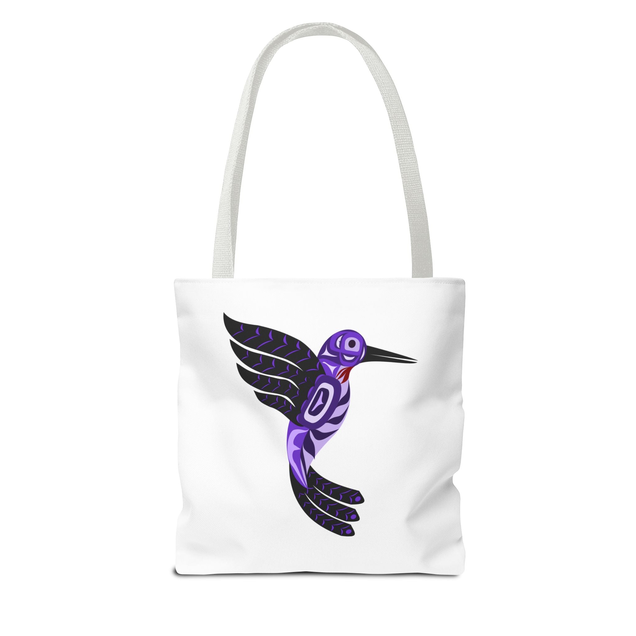 Vibrant Nature Tote Bag, Eco-Friendly Shopping Bag, Floral Hummingbird Tote, Gift for Nature Lovers, Boho Style Bag, Everyday Use