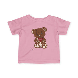 Loved Bear Infant Tee, Cute Baby Tee, Baby Shower Gift, Plush Bear Kids Shirt, Toddler Apparel, Birthday Gift for Baby