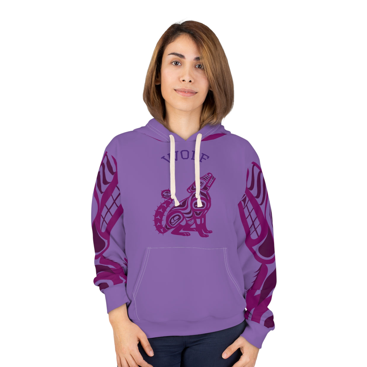 Colorful Wolf Unisex Hoodie, Cozy Pullover for Dog Lovers, Unique Gift for Birthdays, Casual Wear, Nature-inspired Style