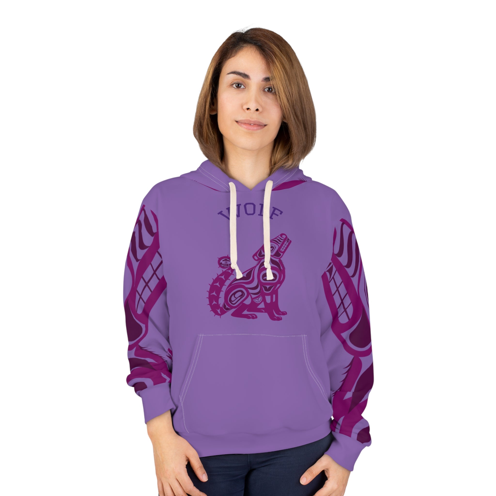 Colorful Wolf Unisex Hoodie, Cozy Pullover for Dog Lovers, Unique Gift for Birthdays, Casual Wear, Nature-inspired Style