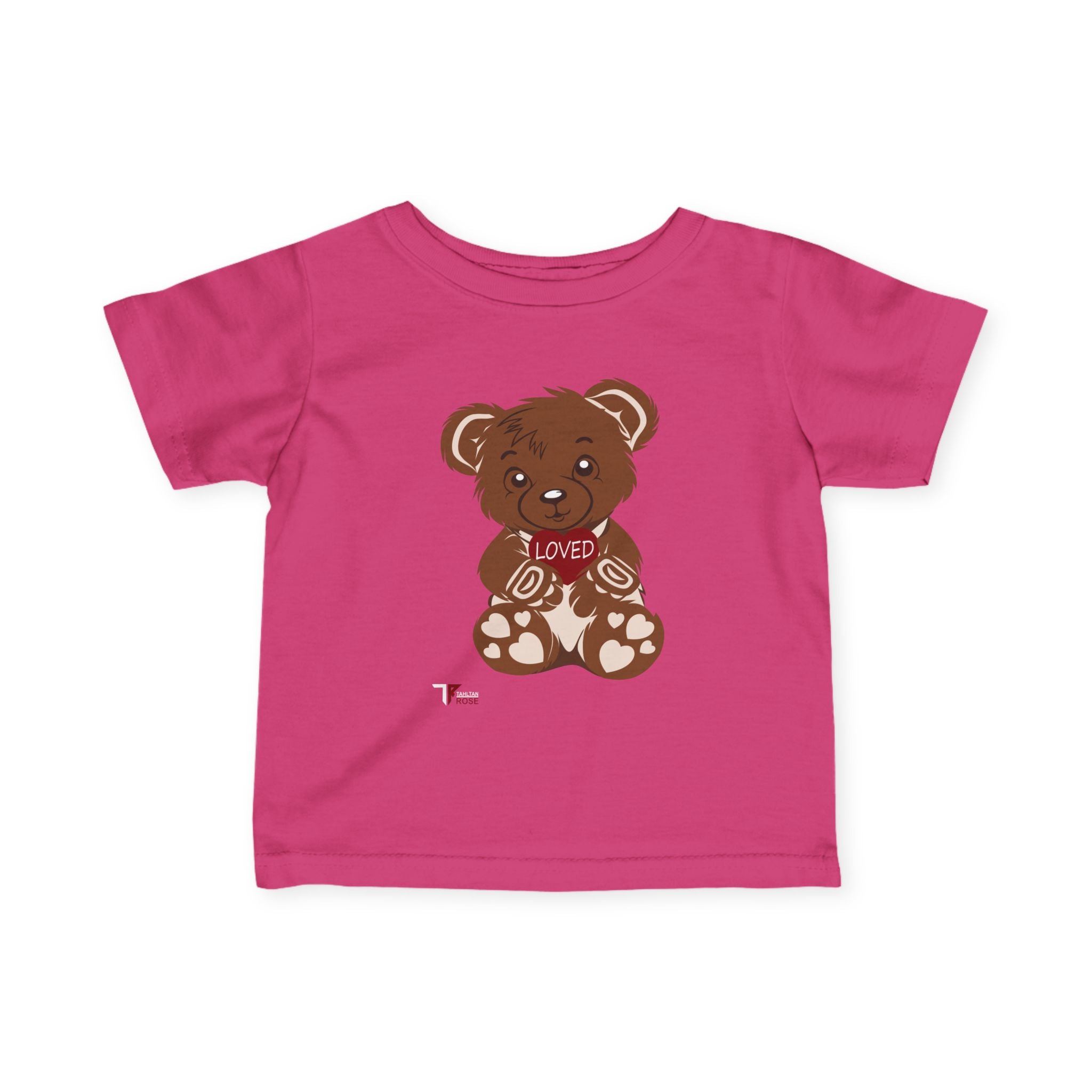 Loved Bear Infant Tee, Cute Baby Tee, Baby Shower Gift, Plush Bear Kids Shirt, Toddler Apparel, Birthday Gift for Baby