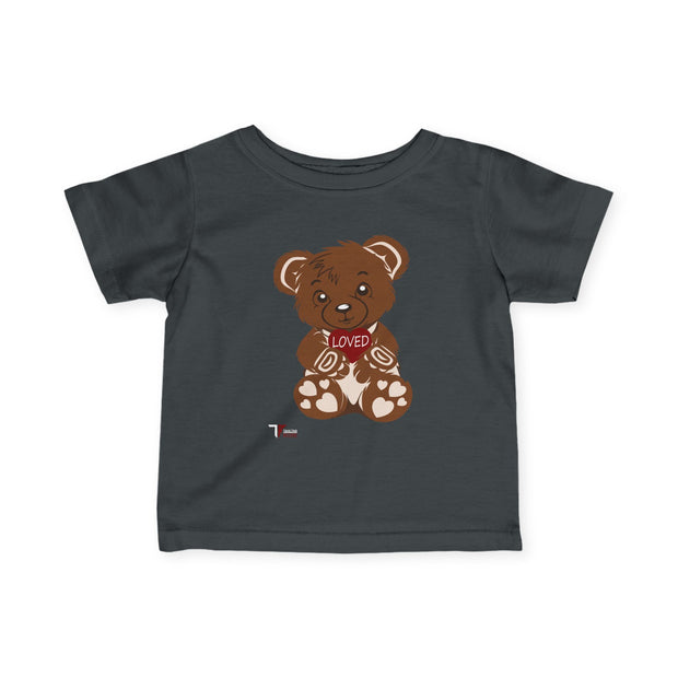 Loved Bear Infant Tee, Cute Baby Tee, Baby Shower Gift, Plush Bear Kids Shirt, Toddler Apparel, Birthday Gift for Baby