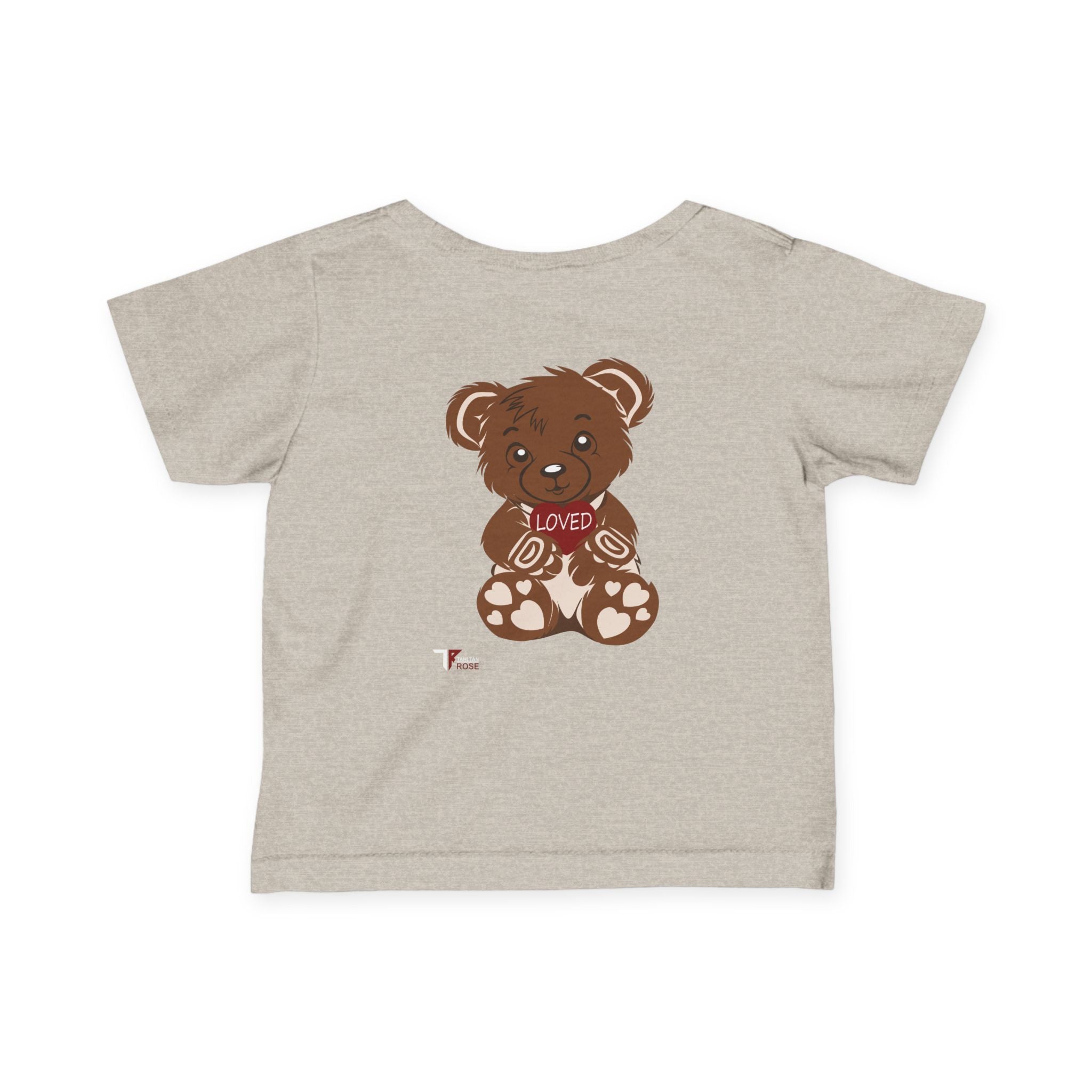 Loved Bear Infant Tee, Cute Baby Tee, Baby Shower Gift, Plush Bear Kids Shirt, Toddler Apparel, Birthday Gift for Baby
